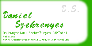 daniel szekrenyes business card